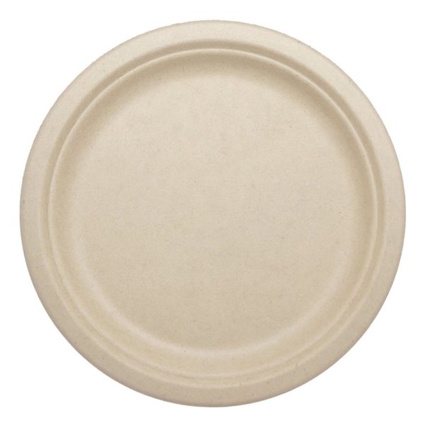 small biodegradable round plates (200 pcs per carton)